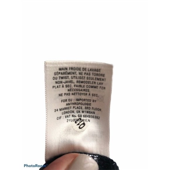 Anthropologie LeifNotes Womens Tank Top Blue Sleeveless  Braided Scallop Rope XS - Picture 7 of 9